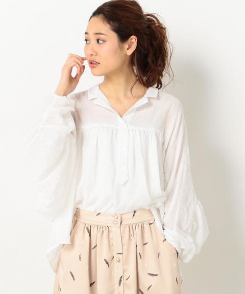 Another Edition（アナザーエディション）の「KiiRAジョーゼットシャツ/KiiRA GATHRED SHT◆（シャツ/ブラウス・レディース・ホワイト/レッド/ベージュ・FREE）」の20枚目の写真