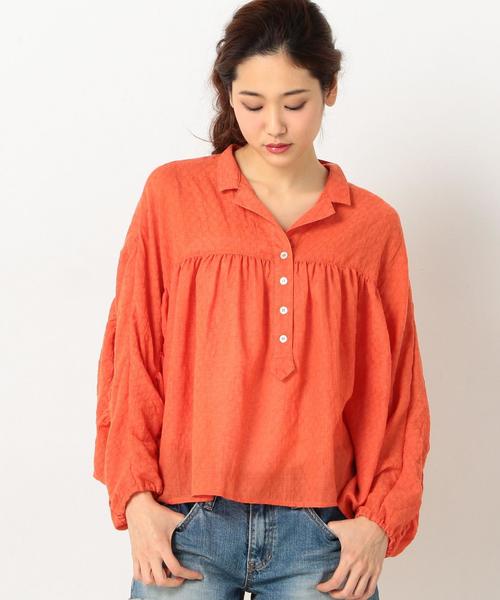 Another Edition（アナザーエディション）の「KiiRAジョーゼットシャツ/KiiRA GATHRED SHT◆（シャツ/ブラウス・レディース・ホワイト/レッド/ベージュ・FREE）」の21枚目の写真