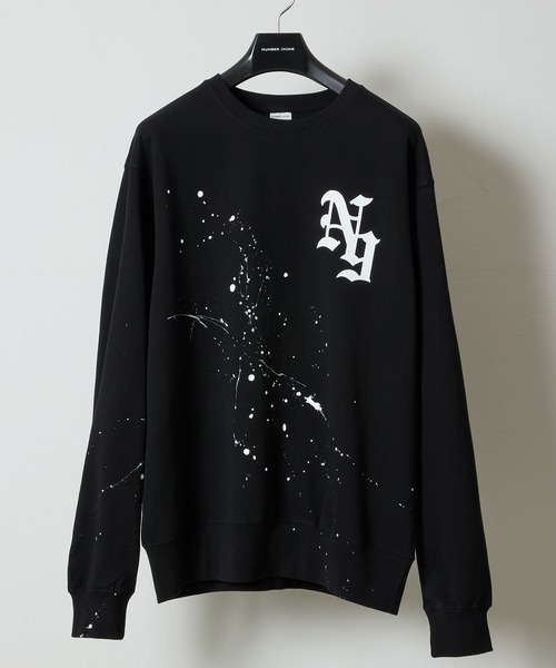 HAND PAINTED PRINTED CLASSIC CREWNECK SWEATSHIRT / ハンドペイント