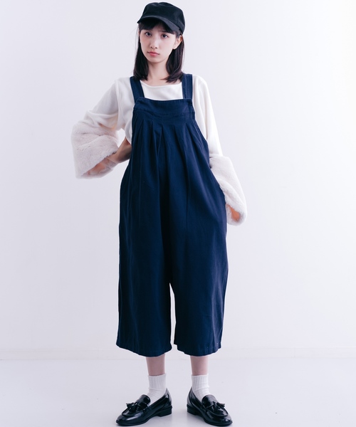MERLOT(メルロー)の「フロントタックオーバーオールパンツサロペット2097(サロペット/オーバーオール・レディース・ベージュ系その他/ネイビー/ブラック/グリーン系その他/ベージュ/カーキ/キャメル/アイボリー・FREE)」の7枚目の写真