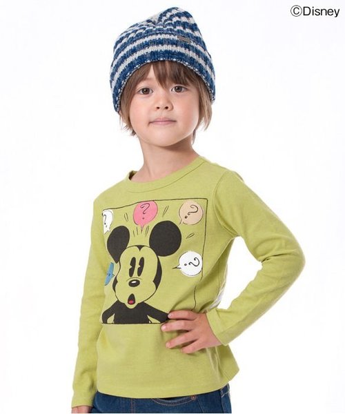 F.O.KIDS(エフオーキッズ)の「Disney(ディズニー)4柄ミッキーTシャツ(Tシャツ/カットソー・キッズ・グレー/イエロー/ブルー/キナリ・90/80/130/100/120/110/140/95)」の1枚目の写真