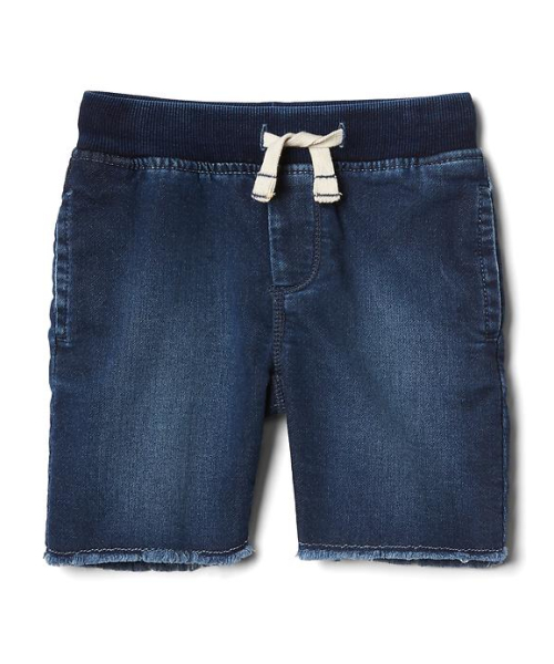 GAP(ギャップ)の「Gap スーパーソフト デニムジョガー ショートパンツ(デニムパンツ・キッズ・ダークインディゴブルー・100cm/90cm/105cm/95cm/110cm/80cm)」の1枚目の写真