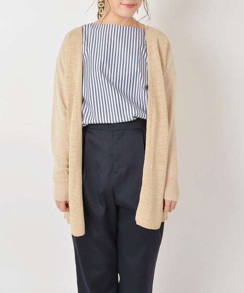 SHIPS(シップス)の「コットンレーヨンペーパーリボンカーディガン◇(カーディガン/ボレロ・レディース・オフホワイト/カーキ/ブラウン・ONE SIZE)」の5枚目の写真