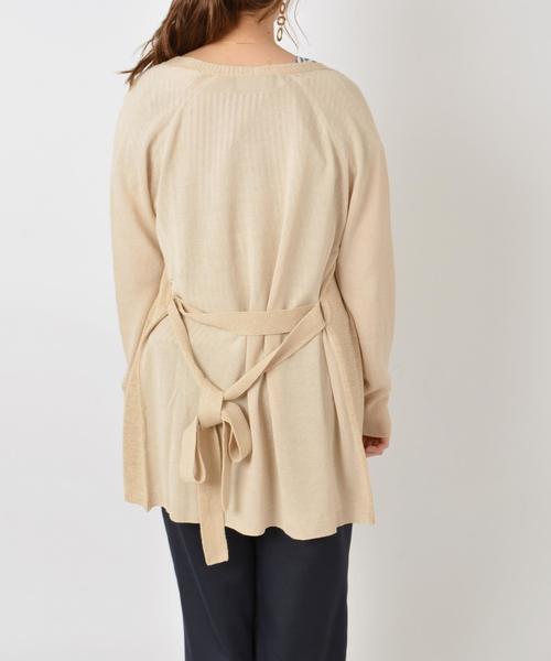 SHIPS(シップス)の「コットンレーヨンペーパーリボンカーディガン◇(カーディガン/ボレロ・レディース・オフホワイト/カーキ/ブラウン・ONE SIZE)」の7枚目の写真