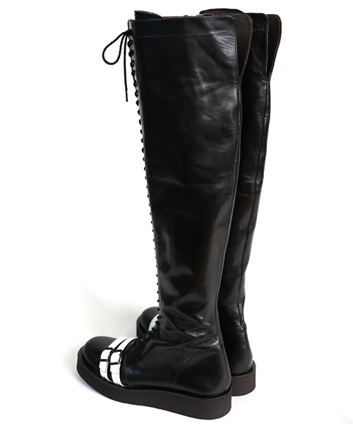 SHAREEF(シャリーフ)の「RACEUP KNEE-HIGH BOOTS(ブーツ・メンズ・ブラック・1/2/3)」の7枚目の写真
