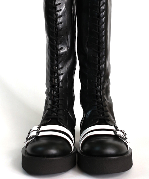 SHAREEF(シャリーフ)の「RACEUP KNEE-HIGH BOOTS(ブーツ・メンズ・ブラック・1/2/3)」の9枚目の写真