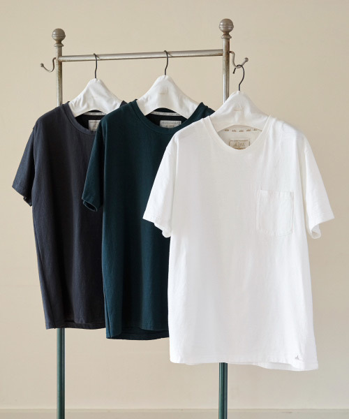 A.TAKA(アタカ)の「POCKET TEE(Tシャツ/カットソー・メンズ・チャコール/ホワイト/グリーン・2/3/1/4)」の17枚目の写真