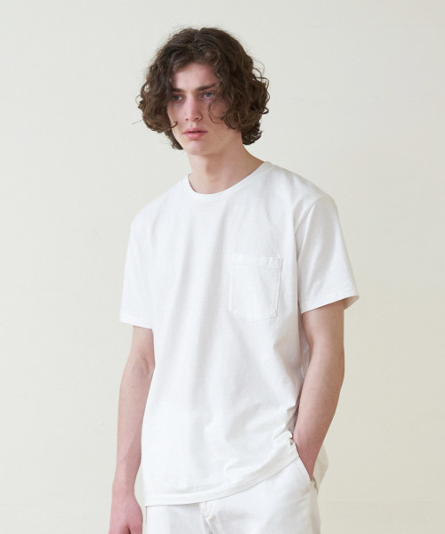 A.TAKA(アタカ)の「POCKET TEE(Tシャツ/カットソー・メンズ・チャコール/ホワイト/グリーン・2/3/1/4)」の13枚目の写真