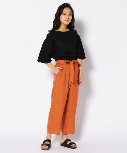 SHIPS(シップス)の「11-2507リボンタックパンツ(その他パンツ・レディース・ネイビー/オレンジ系その他/ダークグリーン/ワイン・38/36)」の8枚目の写真