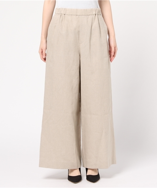 plage（プラージュ）の「Linen ワイドパンツ◆（その他パンツ・レディース・アイボリー/マルチ・38/36）」の3枚目の写真