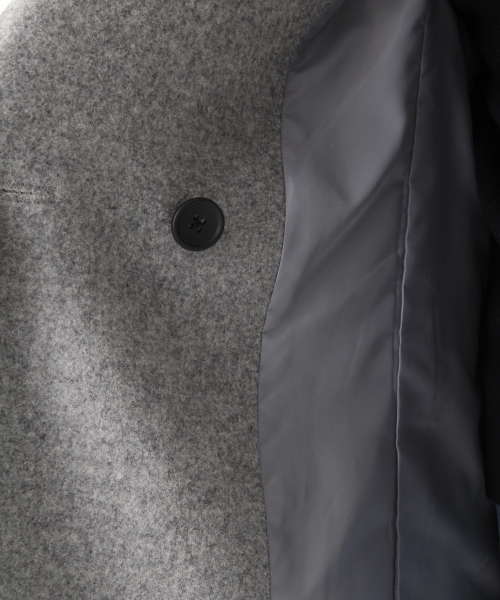 A part by（アパートバイ）の「casheepWチェスターコート 759745 （チェスターコート・レディース・ブラウン/ブラック/ライトブルー/グレー・LARGE/MEDIUM）」の15枚目の写真