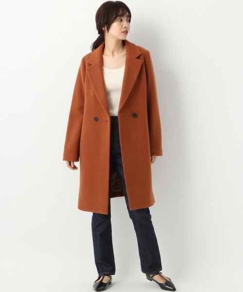 A part by（アパートバイ）の「casheepWチェスターコート 759745 （チェスターコート・レディース・ブラウン/ブラック/ライトブルー/グレー・LARGE/MEDIUM）」の20枚目の写真