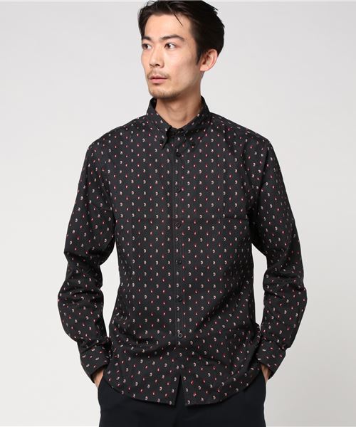merc london（メルクロンドン）の「スモールペイズリーシャツ（シャツ/ブラウス・メンズ・ブラック/カーキ・SMALL/MEDIUM/LARGE/X-SMALL）」の2枚目の写真