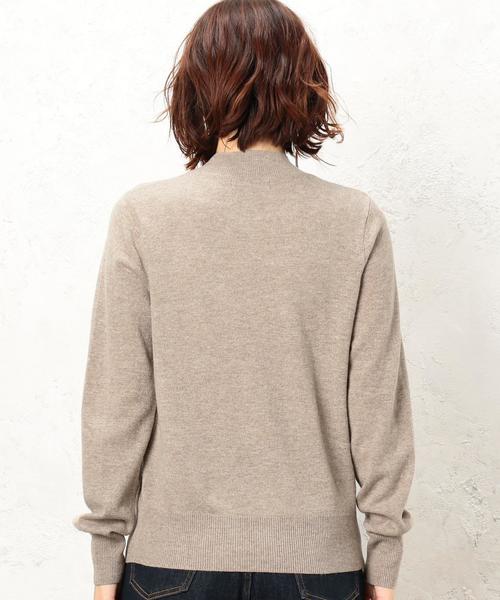 green label relaxing（グリーンレーベルリラクシング）の「KF ウールカシミヤ カタアゼxテンジク ハイネックニット ◆（ニット/セーター・レディース・ライトブルー/ベージュ/ネイビー/オフホワイト/オリーブ/イエロー・FREE）」の7枚目の写真