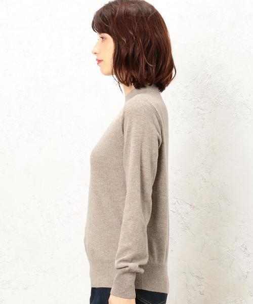 green label relaxing（グリーンレーベルリラクシング）の「KF ウールカシミヤ カタアゼxテンジク ハイネックニット ◆（ニット/セーター・レディース・ライトブルー/ベージュ/ネイビー/オフホワイト/オリーブ/イエロー・FREE）」の9枚目の写真
