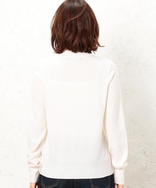 green label relaxing（グリーンレーベルリラクシング）の「KF ウールカシミヤ カタアゼxテンジク ハイネックニット ◆（ニット/セーター・レディース・ライトブルー/ベージュ/ネイビー/オフホワイト/オリーブ/イエロー・FREE）」の14枚目の写真