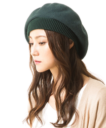 QUEENHEAD | ゆったりリブベレー帽(ハンチング/ベレー帽)