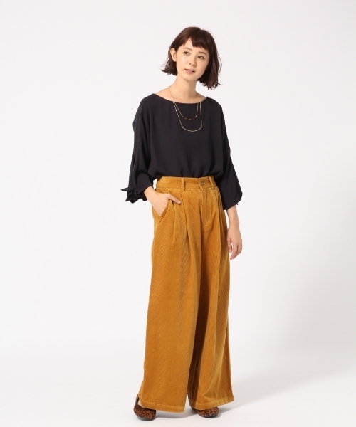 GLOBAL WORK（グローバルワーク）の「ソデリボンブラウス8分袖/771630（シャツ/ブラウス・レディース・その他/ホワイト/ネイビー・LARGE/MEDIUM）」の6枚目の写真