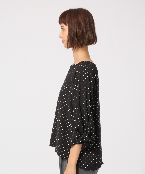 GLOBAL WORK（グローバルワーク）の「ソデリボンブラウス8分袖/771630（シャツ/ブラウス・レディース・その他/ホワイト/ネイビー・LARGE/MEDIUM）」の4枚目の写真