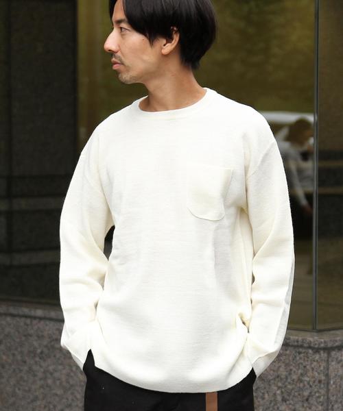coen(コーエン)の「ミラノリブクルーネックニット(ニット/セーター・メンズ・ネイビー/オフホワイト・X-LARGE/LARGE/MEDIUM/SMALL)」の1枚目の写真