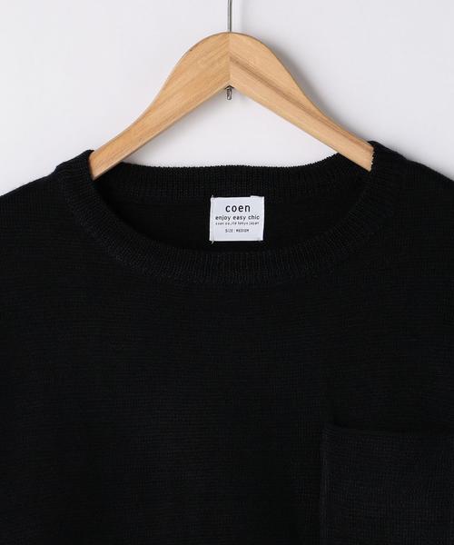 coen(コーエン)の「ミラノリブクルーネックニット(ニット/セーター・メンズ・ネイビー/オフホワイト・X-LARGE/LARGE/MEDIUM/SMALL)」の4枚目の写真