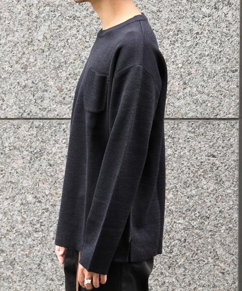 coen(コーエン)の「ミラノリブクルーネックニット(ニット/セーター・メンズ・ネイビー/オフホワイト・X-LARGE/LARGE/MEDIUM/SMALL)」の16枚目の写真