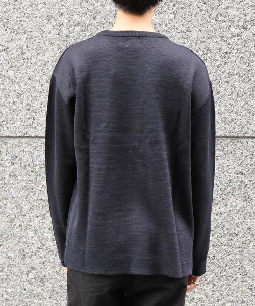 coen(コーエン)の「ミラノリブクルーネックニット(ニット/セーター・メンズ・ネイビー/オフホワイト・X-LARGE/LARGE/MEDIUM/SMALL)」の17枚目の写真