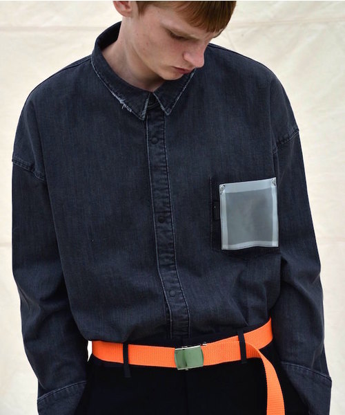 SUPERTHANKS(スーパーサンクス)の「デニムシャツ(シャツ/ブラウス・メンズ・ブラック/ライトブルー/インディゴブルー・M/L/S)」の17枚目の写真