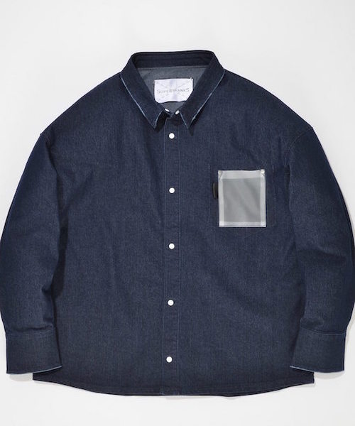 SUPERTHANKS(スーパーサンクス)の「デニムシャツ(シャツ/ブラウス・メンズ・ブラック/ライトブルー/インディゴブルー・M/L/S)」の20枚目の写真