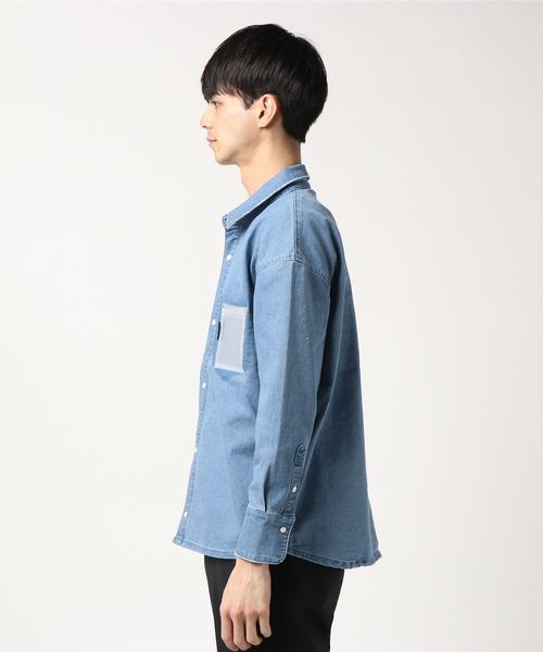 SUPERTHANKS(スーパーサンクス)の「デニムシャツ(シャツ/ブラウス・メンズ・ブラック/ライトブルー/インディゴブルー・M/L/S)」の5枚目の写真