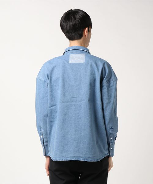 SUPERTHANKS(スーパーサンクス)の「デニムシャツ(シャツ/ブラウス・メンズ・ブラック/ライトブルー/インディゴブルー・M/L/S)」の6枚目の写真
