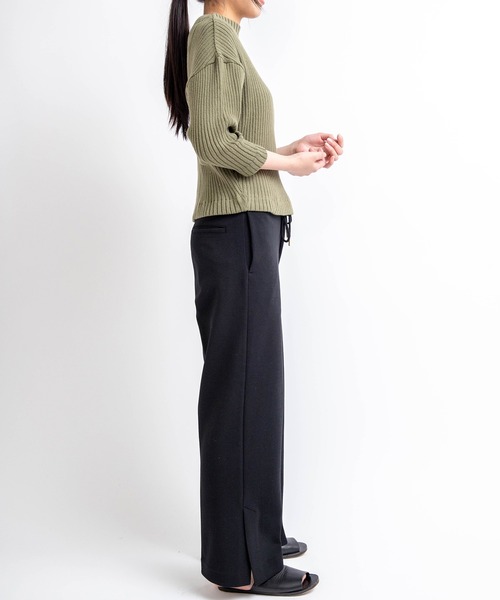 Audition(オーディション)の「M0621 ワイドリブボリュームプルオーバー(Tシャツ/カットソー・レディース・ホワイト/グレイッシュベージュ/カーキ/杢グレー・MEDIUM)」の18枚目の写真