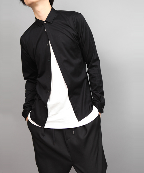 ato（アトウ）の「60/2T-CLOTH SHORT POPINT COLLAR SHIRT（シャツ/ブラウス・メンズ・ホワイト/イエロー/ブラック/パープル/ピンク・44/46/48）」の3枚目の写真