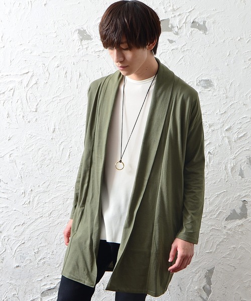 セール メンズ長袖天竺ショールカラーロング丈カーディガン カーディガン ボレロ Minority マイノリティ のファッション通販 Zozotown