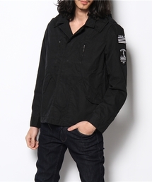 ヒステリックグラマー ミリタリージャケット ヒスガール ワッペン ブラック HYSTERIC GLAMOUR ヒステリックグラマー 0213AB08 DAM ワッペン