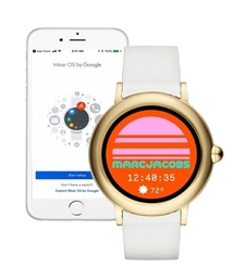 MARC JACOBS | RILEY TOUCHSCREEN/ライリー タッチスクリーン スマートウォッチ ゴールド ホワイト ストラップ 44MM(アナログ腕時計)