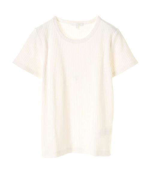 AMERICAN HOLIC(アメリカンホリック)の「・針抜きリブクルーネックTシャツ(Tシャツ/カットソー・レディース・オフホワイト/テラコッタ/ブラック/イエロー/ネイビー/杢グレー・L/M)」の7枚目の写真