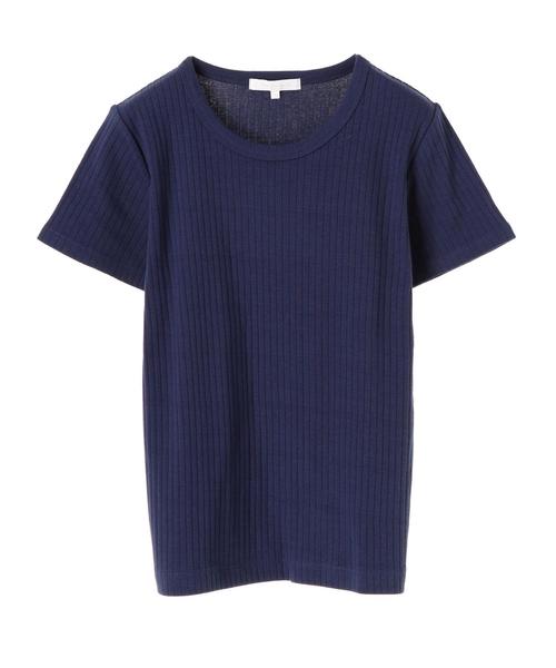 AMERICAN HOLIC(アメリカンホリック)の「・針抜きリブクルーネックTシャツ(Tシャツ/カットソー・レディース・オフホワイト/テラコッタ/ブラック/イエロー/ネイビー/杢グレー・L/M)」の13枚目の写真