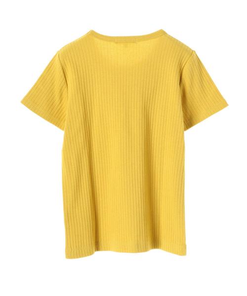 AMERICAN HOLIC(アメリカンホリック)の「・針抜きリブクルーネックTシャツ(Tシャツ/カットソー・レディース・オフホワイト/テラコッタ/ブラック/イエロー/ネイビー/杢グレー・L/M)」の14枚目の写真