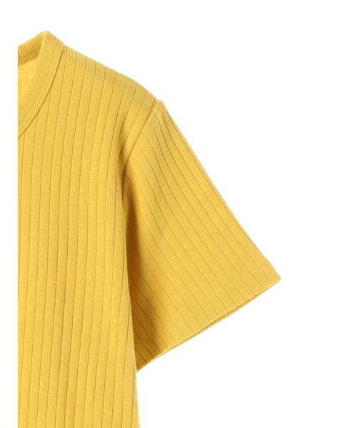 AMERICAN HOLIC(アメリカンホリック)の「・針抜きリブクルーネックTシャツ(Tシャツ/カットソー・レディース・オフホワイト/テラコッタ/ブラック/イエロー/ネイビー/杢グレー・L/M)」の18枚目の写真