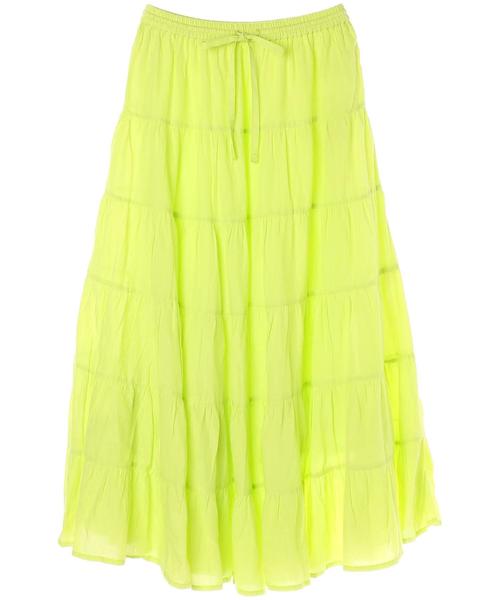 AMERICAN HOLIC(アメリカンホリック)の「・ティアードマキシスカート(スカート・レディース・ベージュ系その他/カーキ/ターコイズブルー/ドット/ブラック/イエロー/モカ/ネイビー/ピンク・FREE)」の14枚目の写真