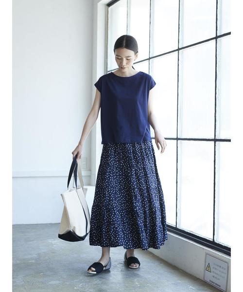 AMERICAN HOLIC(アメリカンホリック)の「・ティアードマキシスカート(スカート・レディース・ベージュ系その他/カーキ/ターコイズブルー/ドット/ブラック/イエロー/モカ/ネイビー/ピンク・FREE)」の19枚目の写真