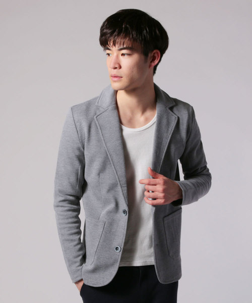 THE CASUAL（カジュアル）の「カルゼテーラードジャケット（テーラードジャケット・メンズ・ブラック/ネイビー/杢グレー/チャコール・S/M/L/XL）」の2枚目の写真