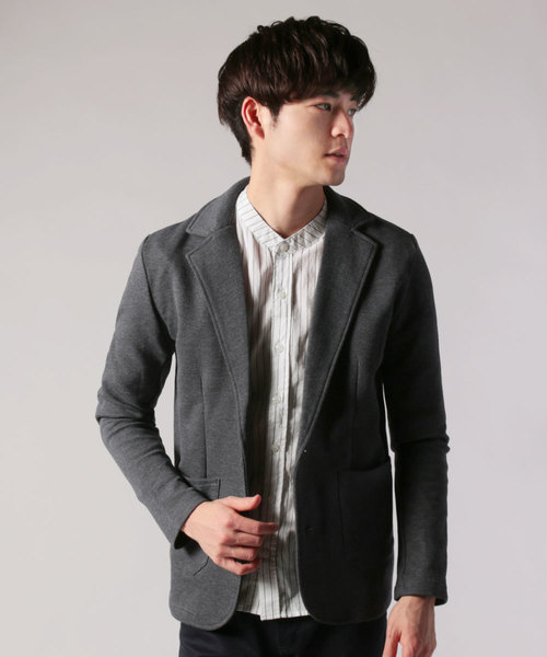 THE CASUAL（カジュアル）の「カルゼテーラードジャケット（テーラードジャケット・メンズ・ブラック/ネイビー/杢グレー/チャコール・S/M/L/XL）」の3枚目の写真