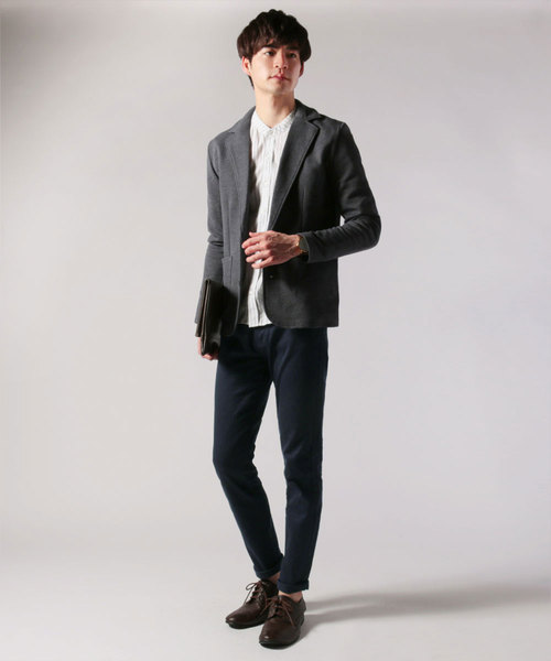 THE CASUAL（カジュアル）の「カルゼテーラードジャケット（テーラードジャケット・メンズ・ブラック/ネイビー/杢グレー/チャコール・S/M/L/XL）」の9枚目の写真