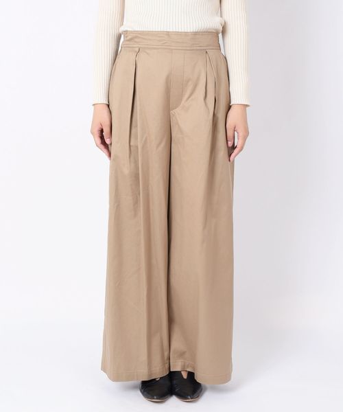 liflattie ships(リフラティ シップス)の「liflattie ships:ツイルコットンタックワイドパンツ◇(その他パンツ・レディース・ベージュ/ネイビー・SMALL/MEDIUM)」の6枚目の写真