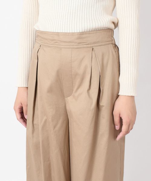 liflattie ships(リフラティ シップス)の「liflattie ships:ツイルコットンタックワイドパンツ◇(その他パンツ・レディース・ベージュ/ネイビー・SMALL/MEDIUM)」の9枚目の写真