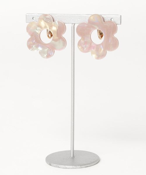 one after another NICE CLAUP（ワンアフターアナザーナイスクラップ）の「お花イヤリング（ネックレス・レディース・グレー/オフホワイト/その他1・FREE）」の2枚目の写真