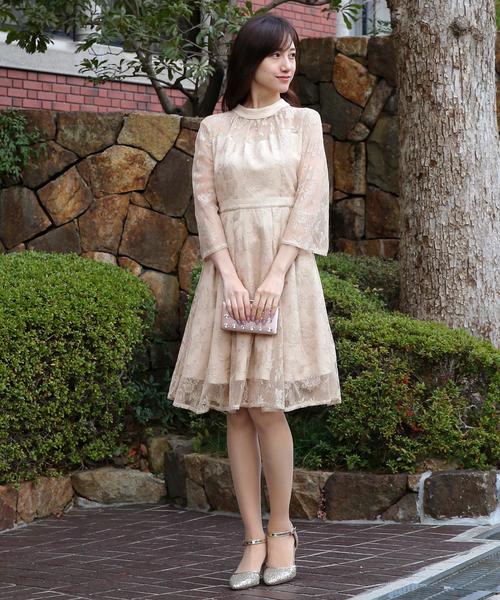 Doula Doula(ドゥーラドゥーラ)の「オーガンジーフレアスリーブAラインワンピース(ドレス・レディース・ブラック/ベージュ/ネイビー/グレー・M/L)」の21枚目の写真