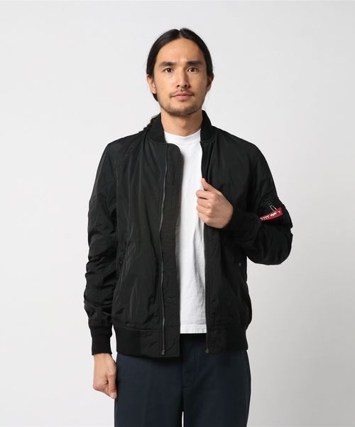 Alpha Industries(アルファインダストリーズ)の「【ALPHA】BONDING L-2B(MA-1・メンズ・ホワイト/ブラック/アーミー・X-LARGE/MEDIUM/LARGE)」の2枚目の写真